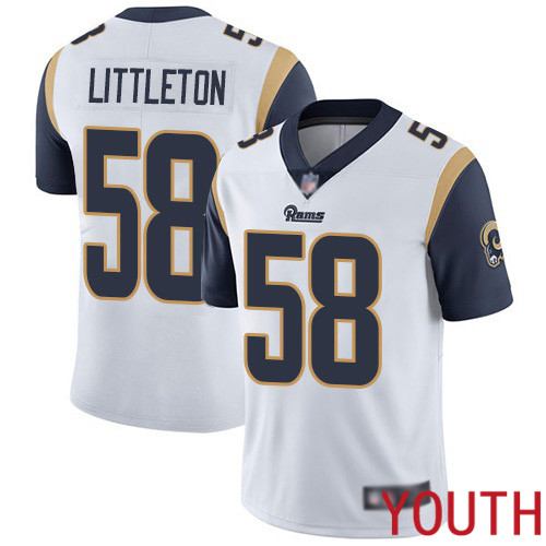 Los Angeles Rams Limited White Youth Cory Littleton Road Jersey NFL Football 58 Vapor Untouchable